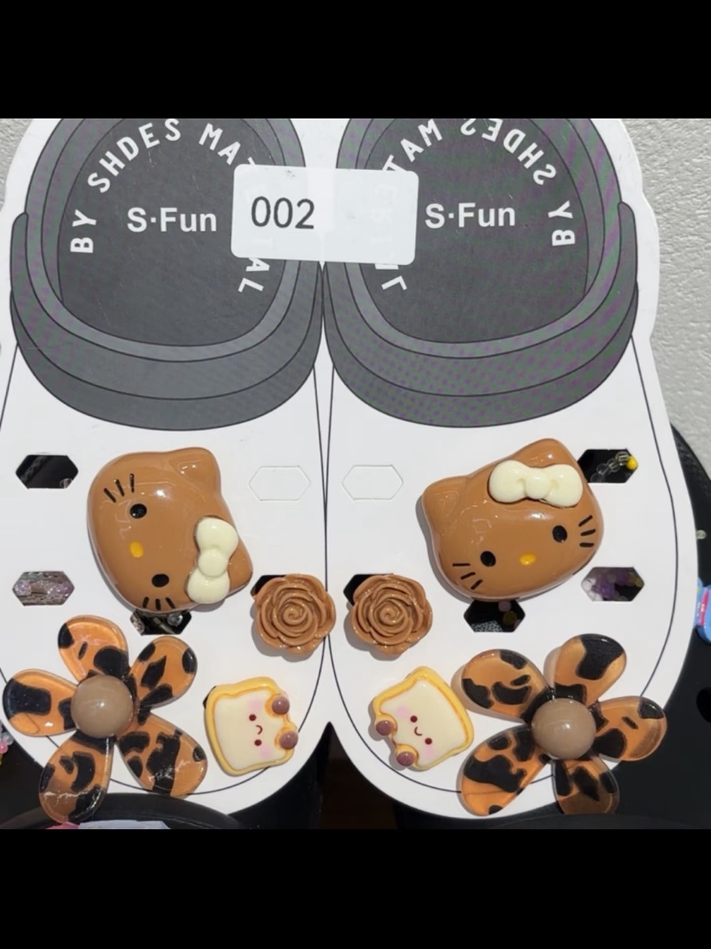 Crocs Shoe Charms set - Cute Cat & Leopard Flower